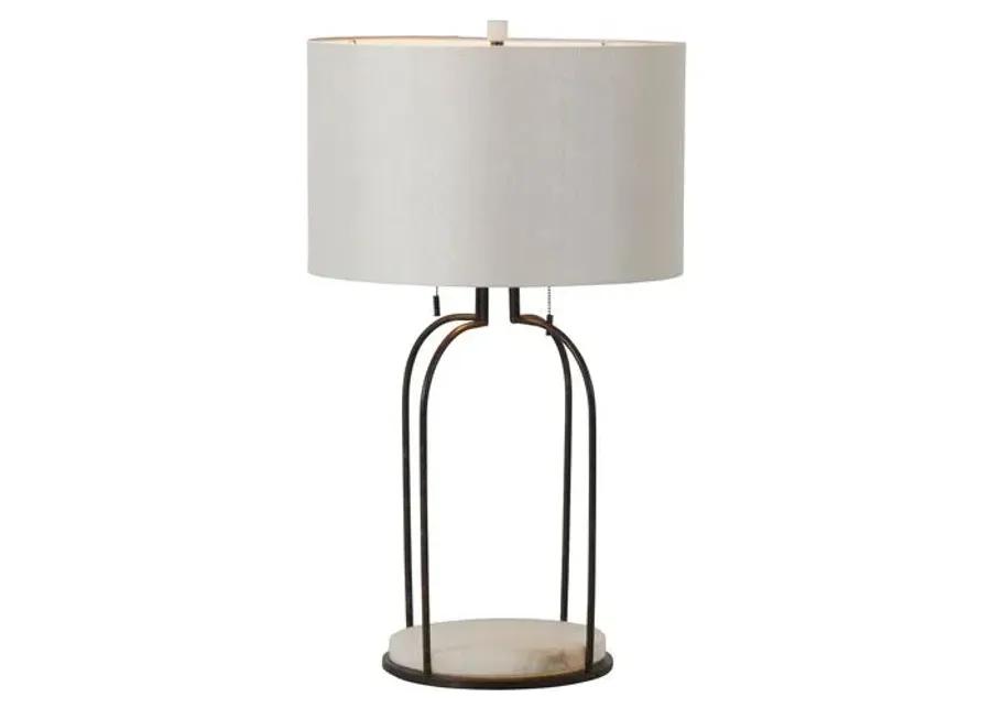 Joan Alabaster Table Lamp - Antique Bronze - Gabby