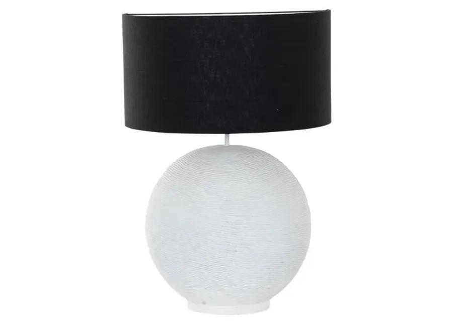 Orion Large Demilune Table Lamp - Plaster White - Gabby