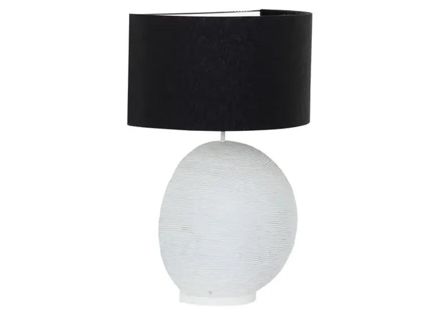 Orion Large Demilune Table Lamp - Plaster White - Gabby