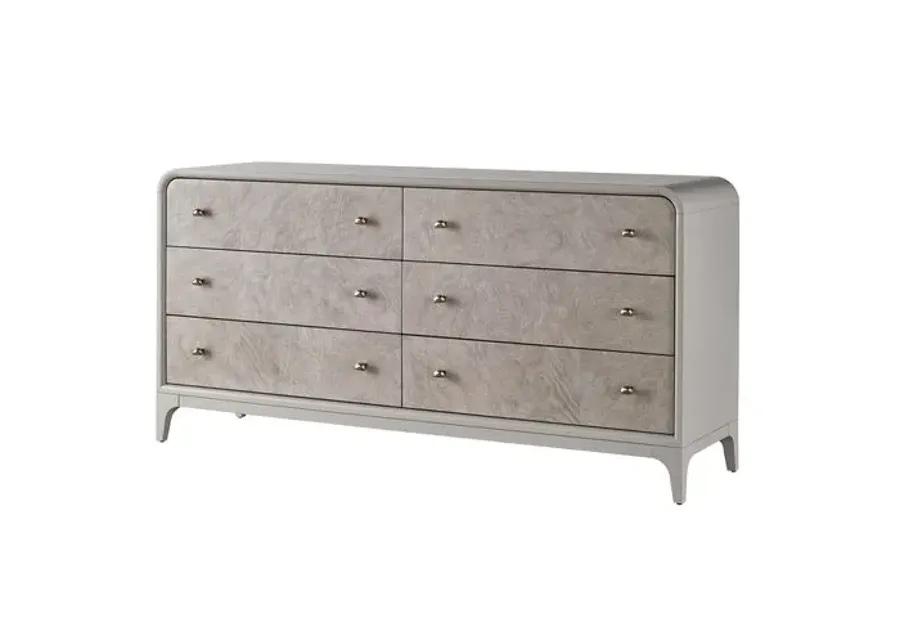 Tranquility Immersion 6-Drawer Burl Dresser - Gray Moonstone - Miranda Kerr Home