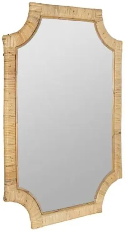 Leah Rattan Wall Mirror - Natural