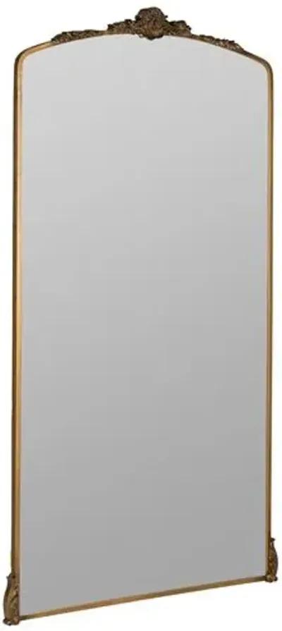 Arabella Ornate Floor Mirror - Antique Gold