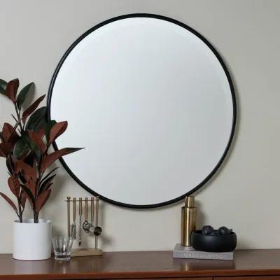 Jemma Round Wall Mirror - Matte Black