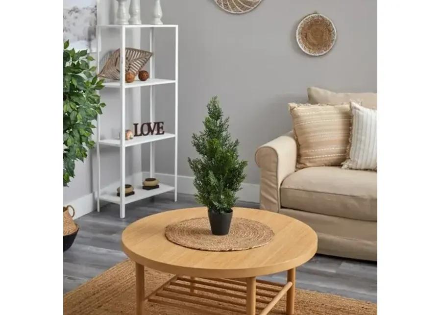 24" Faux Cedar/Pine Tree - Green