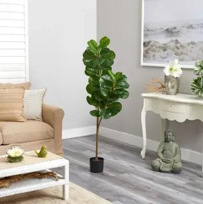 54" Faux Fiddle Leaf Tree - Green