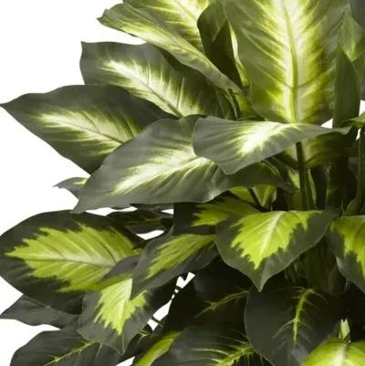 22" Faux Dieffenbachia Plant - Green