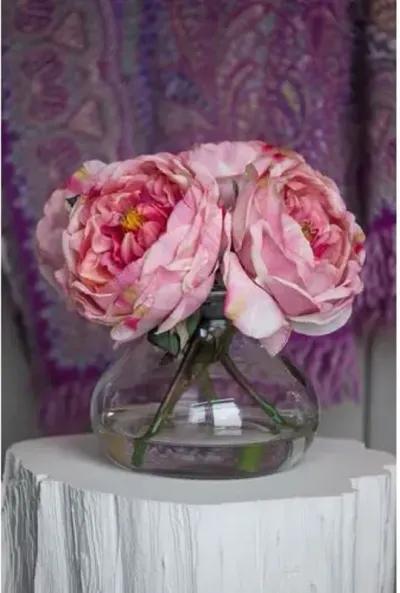 Fancy Rose with Vase - Pink