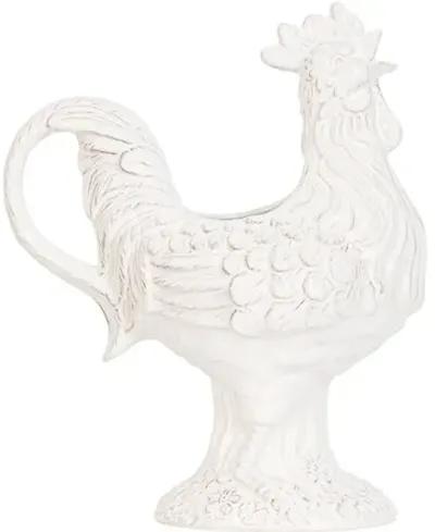 Clever Creatures Rooster Pitcher - Juliska - Handcrafted - White