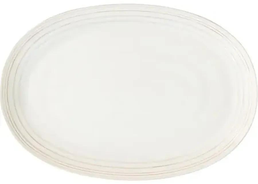 17" Bilbao Platter -Juliska - Handcrafted - White