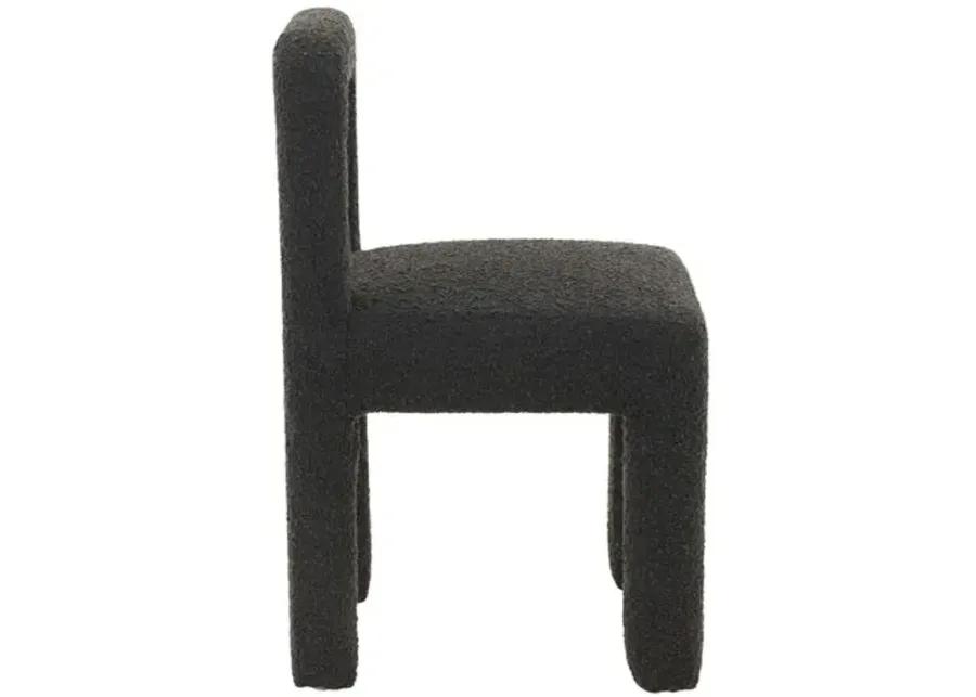 Amber Dining Chair - Boucle - Black