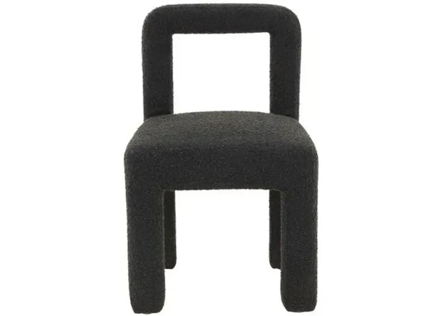 Amber Dining Chair - Boucle - Black