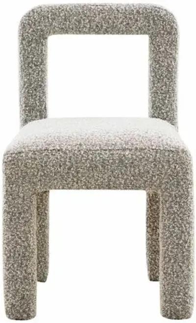 Amber Dining Chair - Boucle - Gray