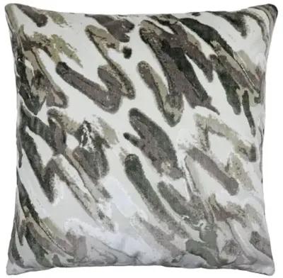 Hazel 22x22 Graffit Velvet Pillow - Ash - The Piper Collection