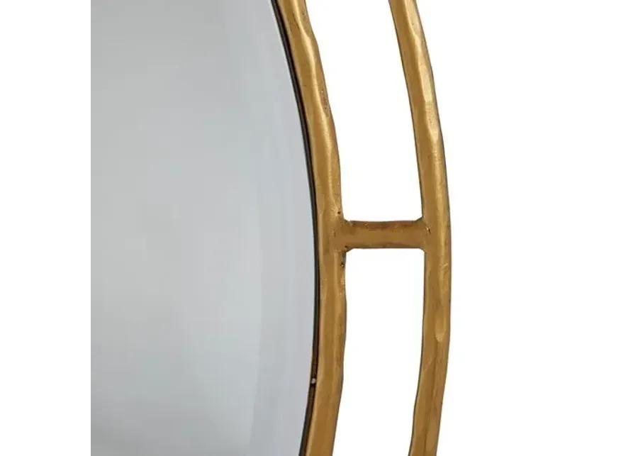 Belafonte Round Wall Mirror - Forged Gold - Gabby