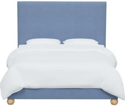 Luna Floor Length Bed - Linen - Blue