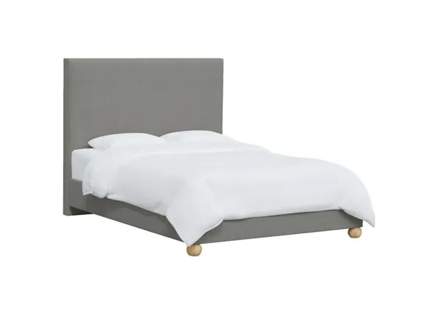 Luna Floor Length Bed - Linen - Gray