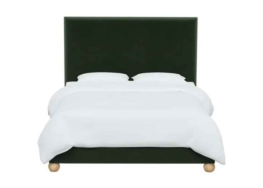 Luna Floor Length Bed - Velvet - Green