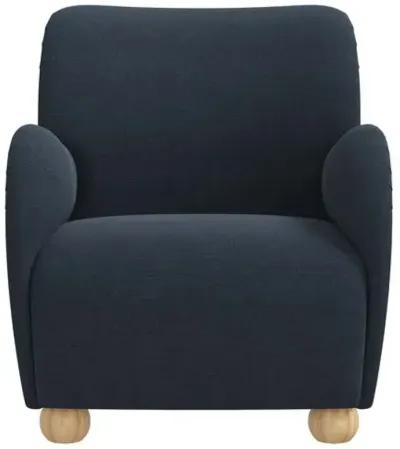 Luna Accent Chair - Linen - Blue, Comfortable, Durable, Cushioned, Linenlike Upholstery