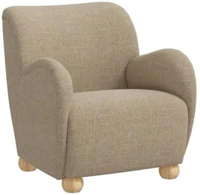 Luna Accent Chair - Linen - Brown, Comfortable, Durable, Cushioned, Linenlike Upholstery