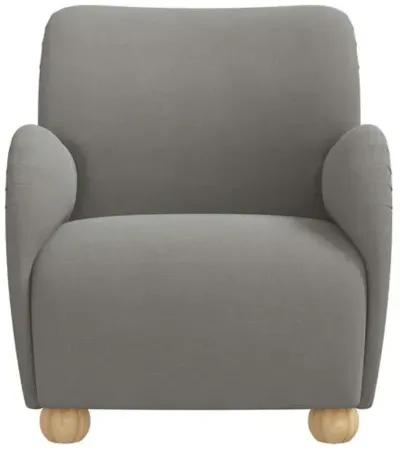 Luna Accent Chair - Linen - Gray, Comfortable, Durable, Cushioned, Linenlike Upholstery