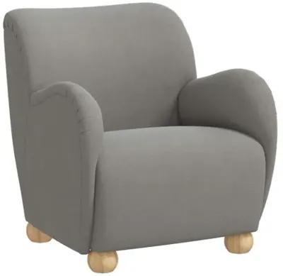 Luna Accent Chair - Linen - Gray, Comfortable, Durable, Cushioned, Linenlike Upholstery