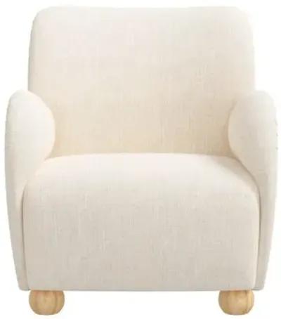 Luna Accent Chair - Linen - Beige, Comfortable, Durable, Cushioned, Linenlike Upholstery