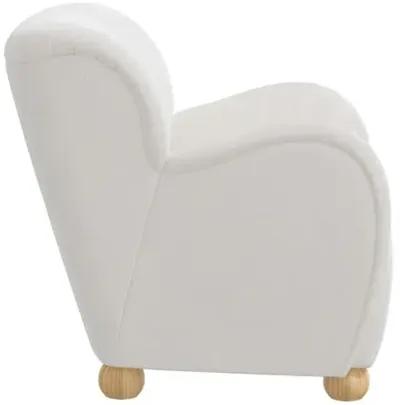 Luna Accent Chair - Velvet - White, Comfortable, Durable, Velvet Upholstery, Cushioned