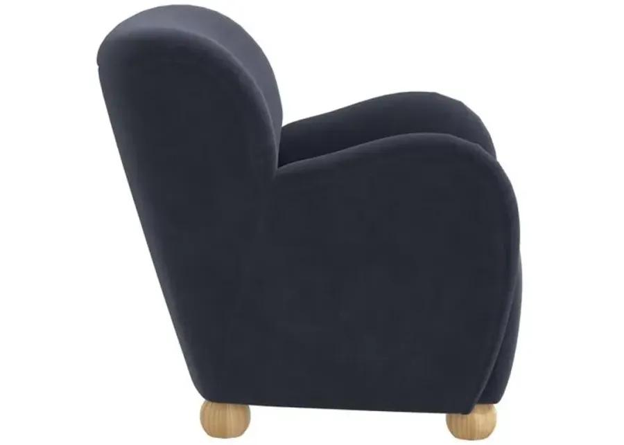 Luna Accent Chair - Velvet - Blue, Comfortable, Durable, Velvet Upholstery, Cushioned