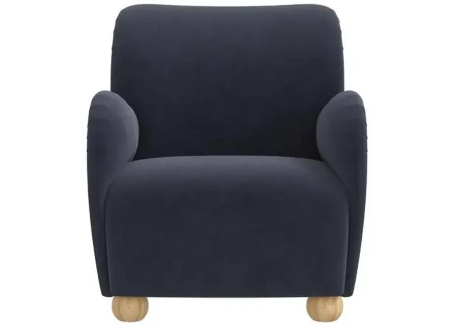 Luna Accent Chair - Velvet - Blue, Comfortable, Durable, Velvet Upholstery, Cushioned