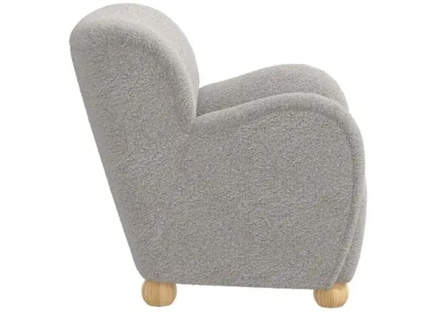 Luna Accent Chair - Bouclé - Gray, Comfortable, Durable, Cushioned