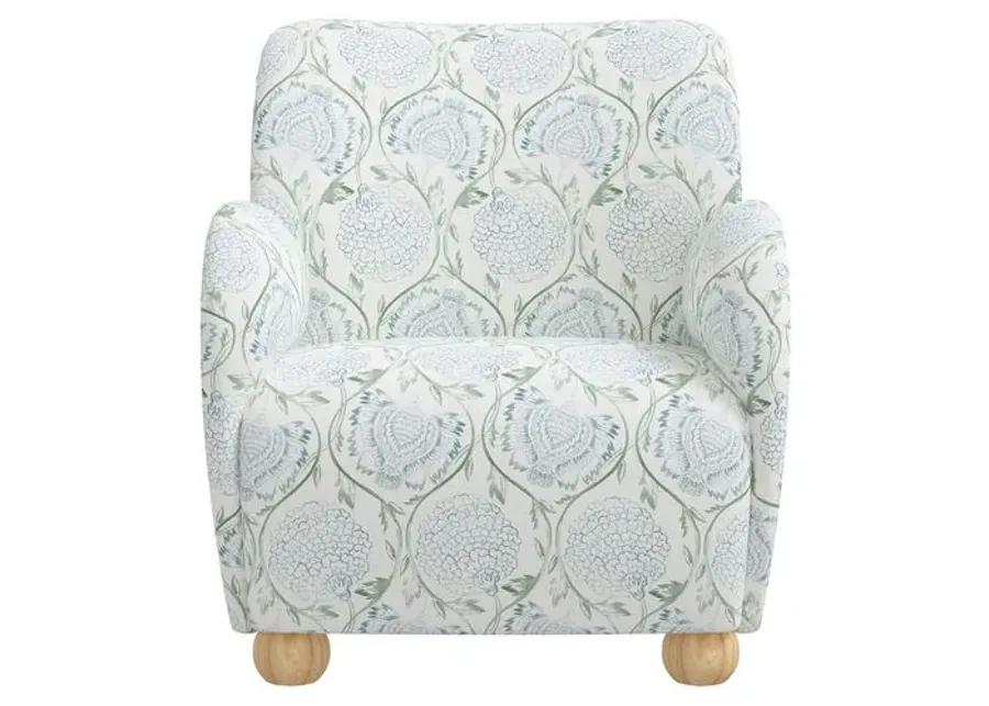 Luna Accent Chair - Ranjit Floral - Green, Comfortable, Durable, Cushioned