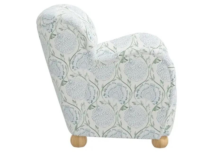 Luna Accent Chair - Ranjit Floral - Green, Comfortable, Durable, Cushioned