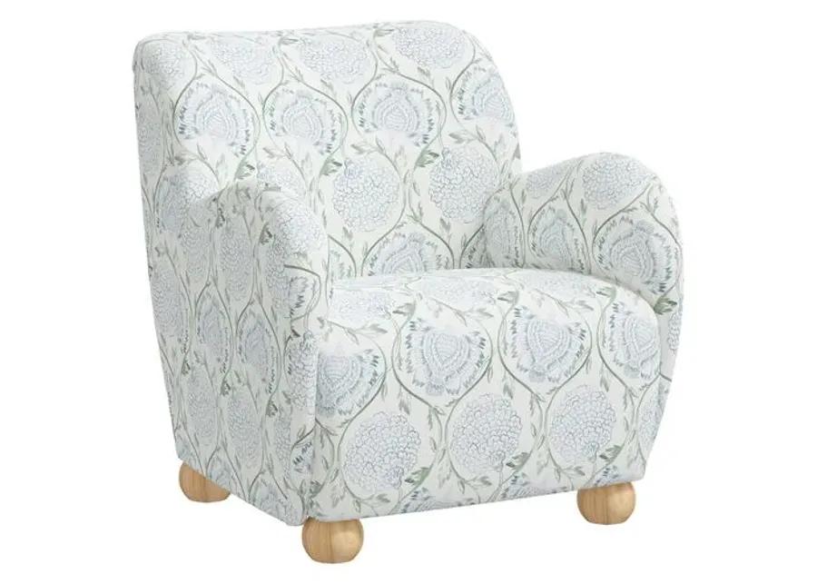 Luna Accent Chair - Ranjit Floral - Green, Comfortable, Durable, Cushioned