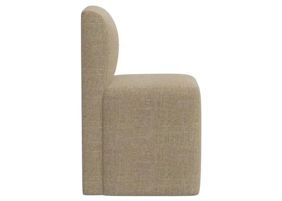 Graham Dining Chair - Linen - Brown