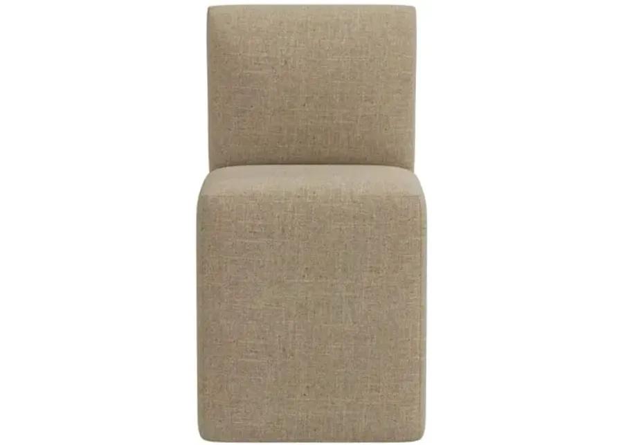 Graham Dining Chair - Linen - Brown