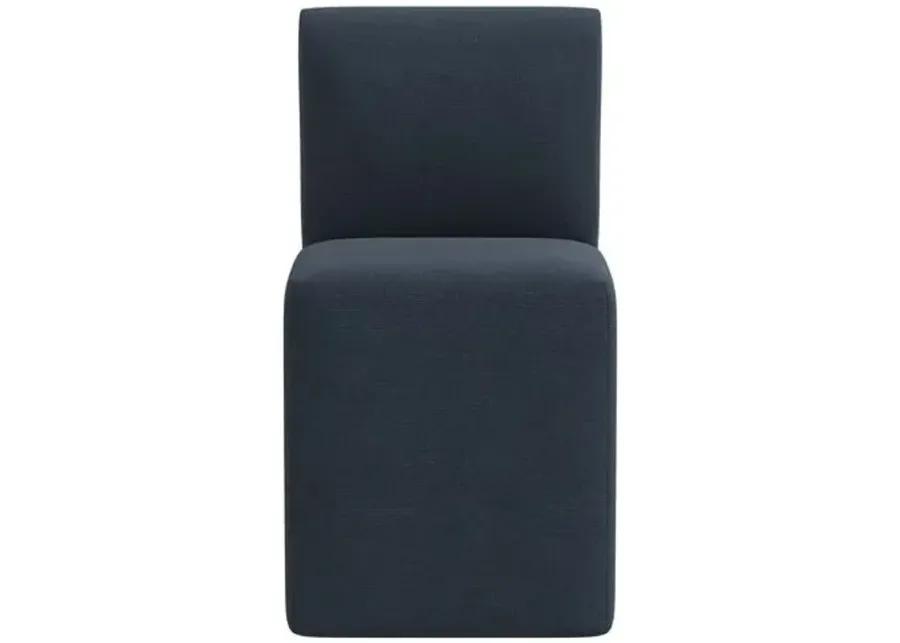 Graham Dining Chair - Linen - Blue