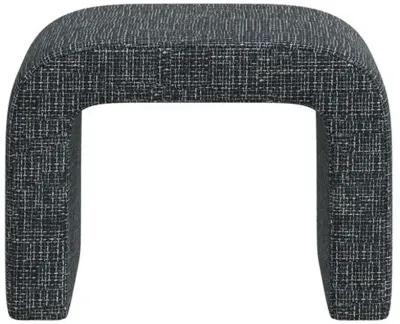 Celia Waterfall Ottoman - Basketweave - Blue