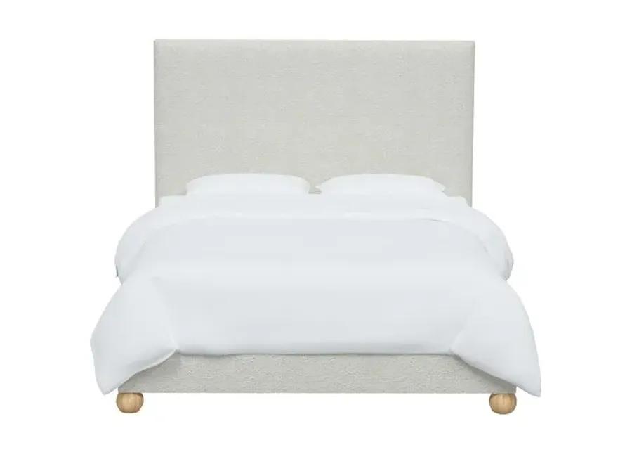 Luna Floor Length Bed - Boucle - White