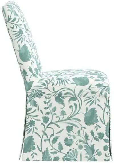 Owen Slipcover Dining Chair - Vine Floral - Green