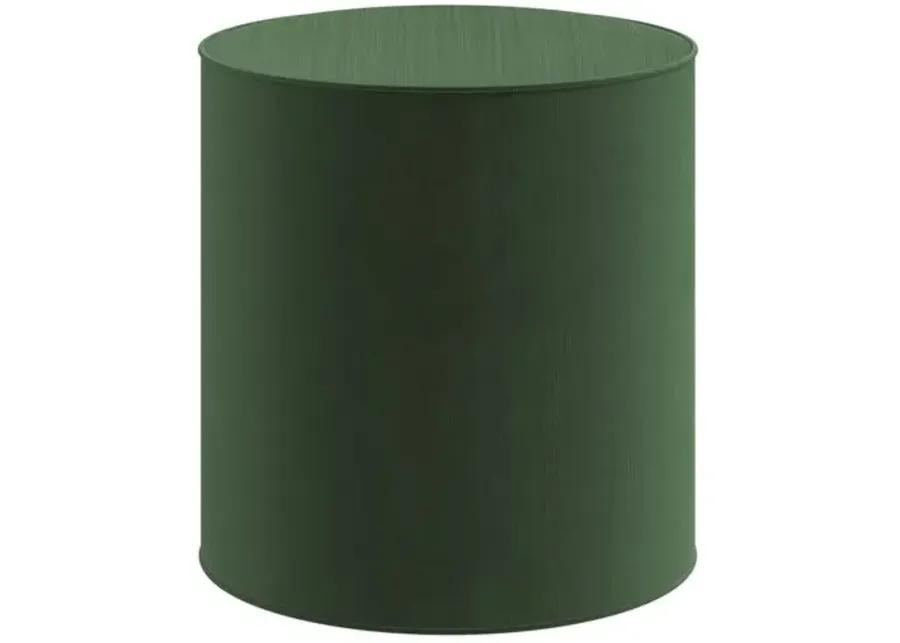 Harper Round Ottoman - Velvet - Green