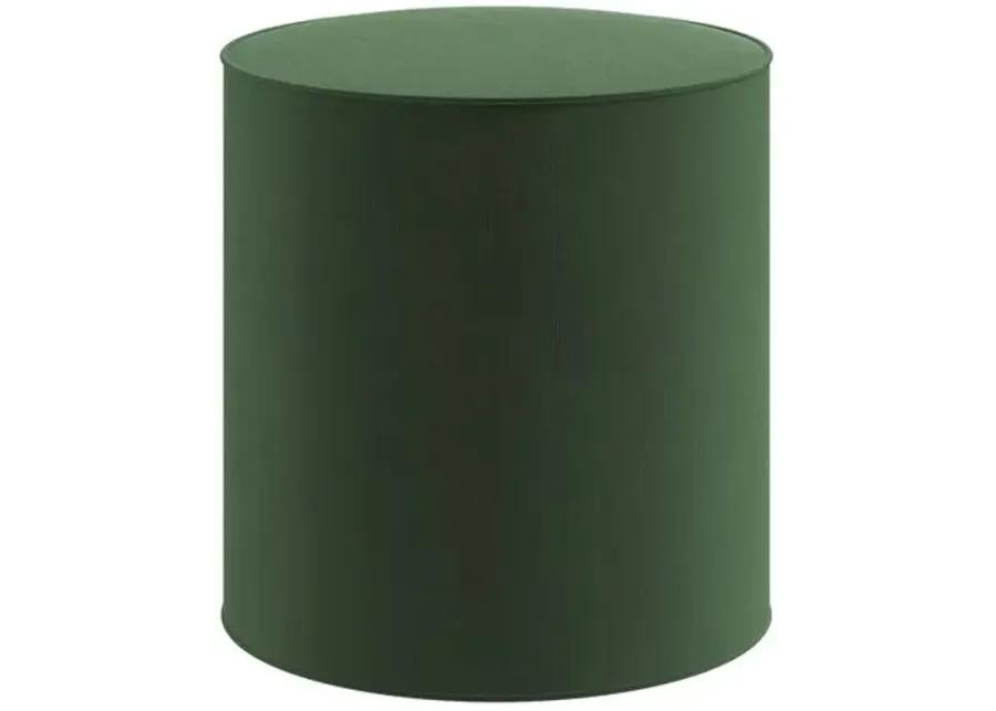 Harper Round Ottoman - Velvet - Green