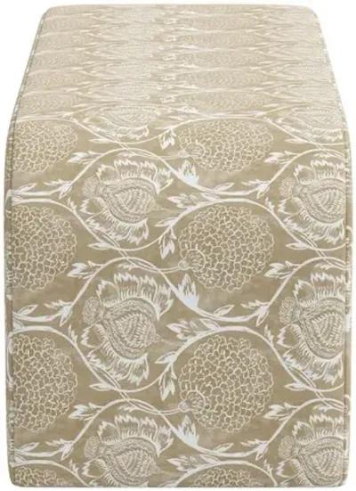 Celia Waterfall Bench - Ranjit Floral - Beige