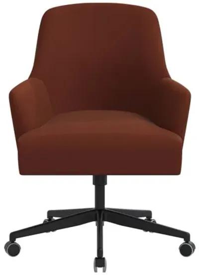 Darcy Desk Chair - Velvet - Orange