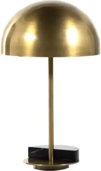 Nova Marble Table Lamp - Antique Brass - Gold