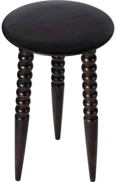 Julie Spindle Side Table - Dark Brown