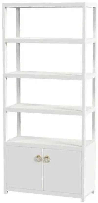 Sully 4-Tier Etagere/Bookcase - White