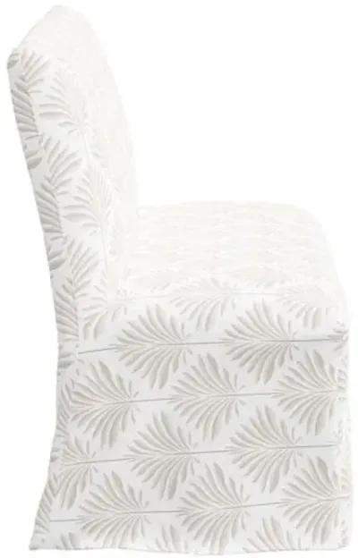 Edith Slipcover Dining Banquette - Cerifera Palm - Beige