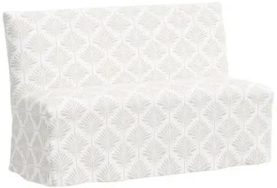 Edith Slipcover Dining Banquette - Cerifera Palm - Beige