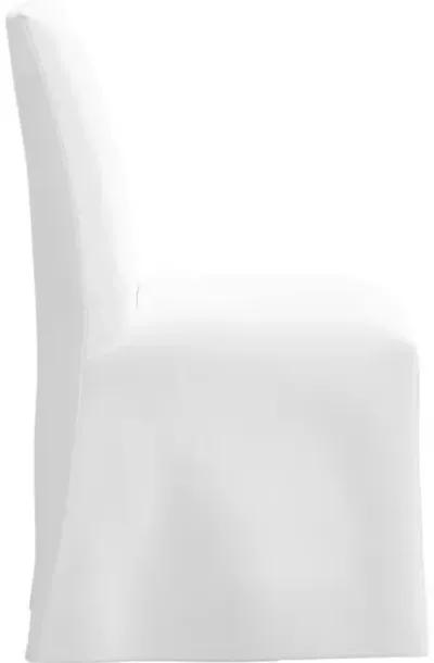 Edith Slipcover Dining Side Chair - Linen - White