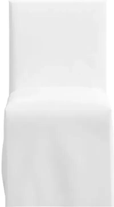 Edith Slipcover Dining Side Chair - Linen - White